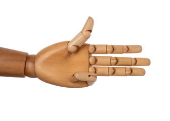 hand on white background