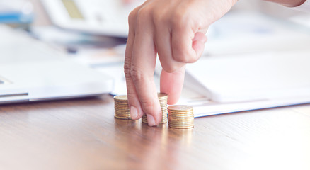 businesswoman check the work documents in office,The media reaches the operational guidelines,Tax...