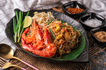 spicy seafood salad with shrimps