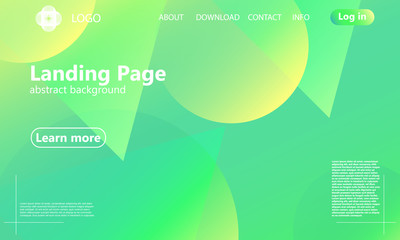 Website landing page. Geometric background.