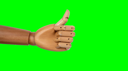 hand with thumb up isolated on white background