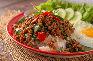 rice with meat and vegetables