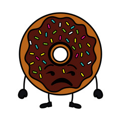 sweet donuts kawaii character vector illustration