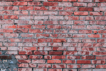 grunge texture red brick wall urban background. abstract old backdrop retro vintage wallpaper