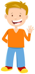 Fototapeta premium happy boy character cartoon character