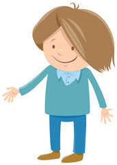 funny boy cartoon character illustration