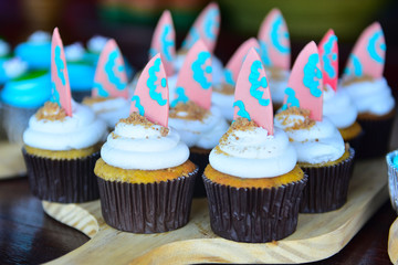 cupcake with candle, themed cupcake