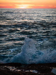 Calm and peaceful sunset by the sea