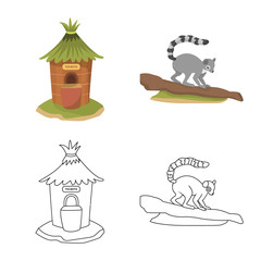 Vector illustration of nature  and fun  icon. Collection of nature  and entertainment vector icon for stock.