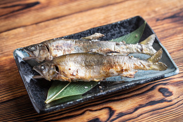 Ayu, grilled japanese sweet fish