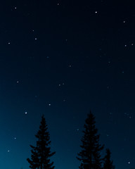 Obraz na płótnie Canvas night sky with moon and stars