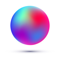 Mesh ball. Gradient colorful sphere