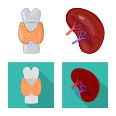 Vector design of biology and scientific symbol. Set of biology and laboratory vector icon for stock.