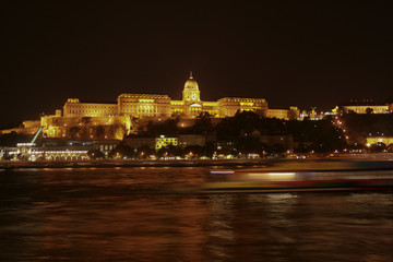 Plakat night view of budapest