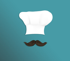 Sombrero con bigotes de chef - 271825078