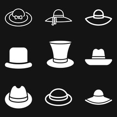 Hat icon logo, illustration, vector sign symbol for design