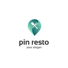 pin green restaurant logo