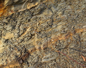 Large rock eroded by the action of atmospheric agents