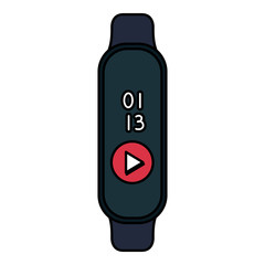smartwatch with media player button