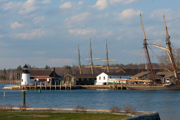 Replica of 18th Century Seaport Village in Mystic Connecticit