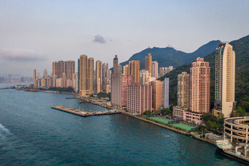 Fototapeta premium Drone photo from Victoria Harbour