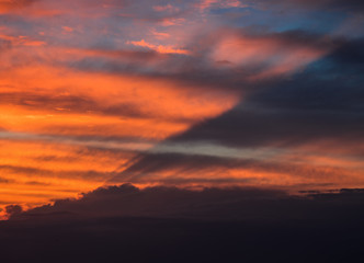 Sunset with shadow