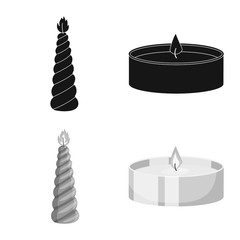 Vector illustration of relaxation and flame icon. Set of relaxation and wax vector icon for stock.