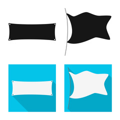 Isolated object of texture and presentation symbol. Set of texture and media  stock symbol for web.