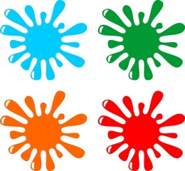 Red, green and blue blots, 