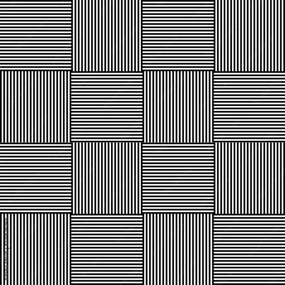 Poster optical illusion pattern seamless. black and white lines abstraction background.