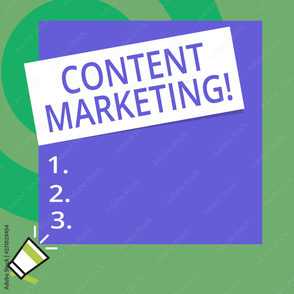 Poster conceptual hand writing showing content marketing. concept meaning involves the creation and sharing