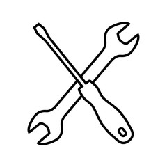 klucz i śrubokręt ikona