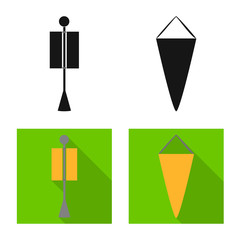 Isolated object of texture and presentation sign. Collection of texture and media  vector icon for stock.