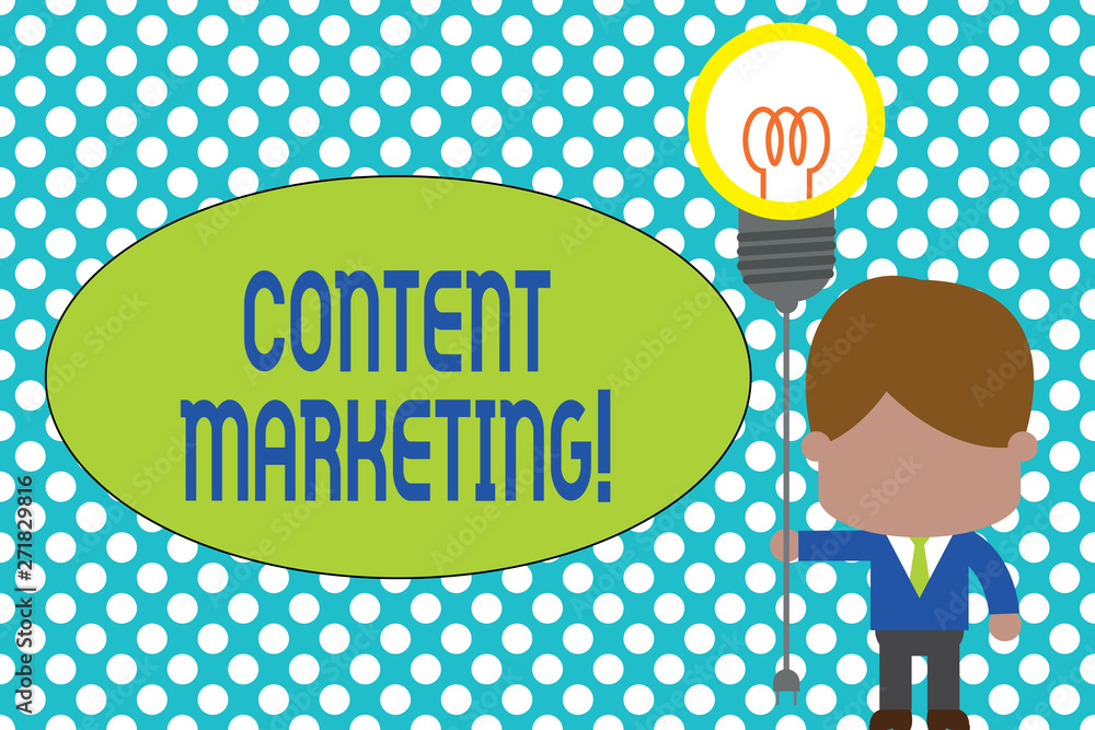 Poster word writing text content marketing. business photo showcasing involves the creation and sharing of 