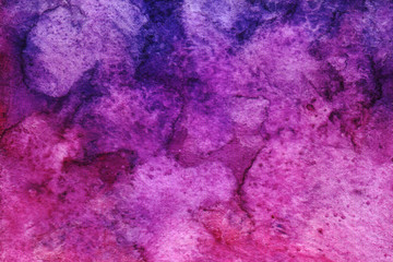 Abstract pink and purple watercolor background.