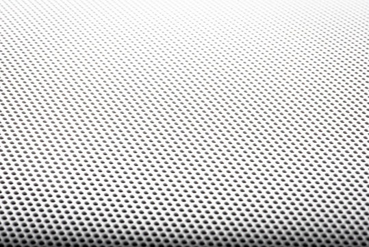 Abstract Background Is A Metal Grid, White Cover Round Speaker