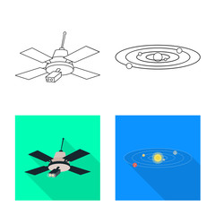 Isolated object of astronomy and technology  icon. Collection of astronomy and sky vector icon for stock.