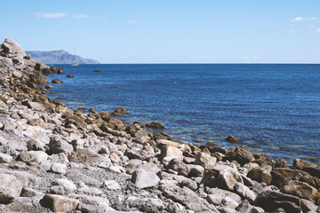 Fototapeta na wymiar sea stone beach
