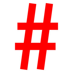 Obraz premium Hashtag icon. Simple element illustration. Hashtag symbol design from Social Media Marketing collection. web and mobile.