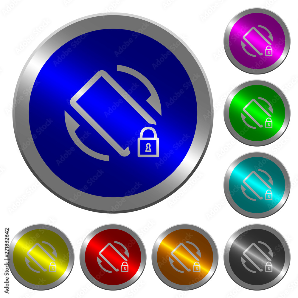 Poster mobile screen rotation locked luminous coin-like round color buttons
