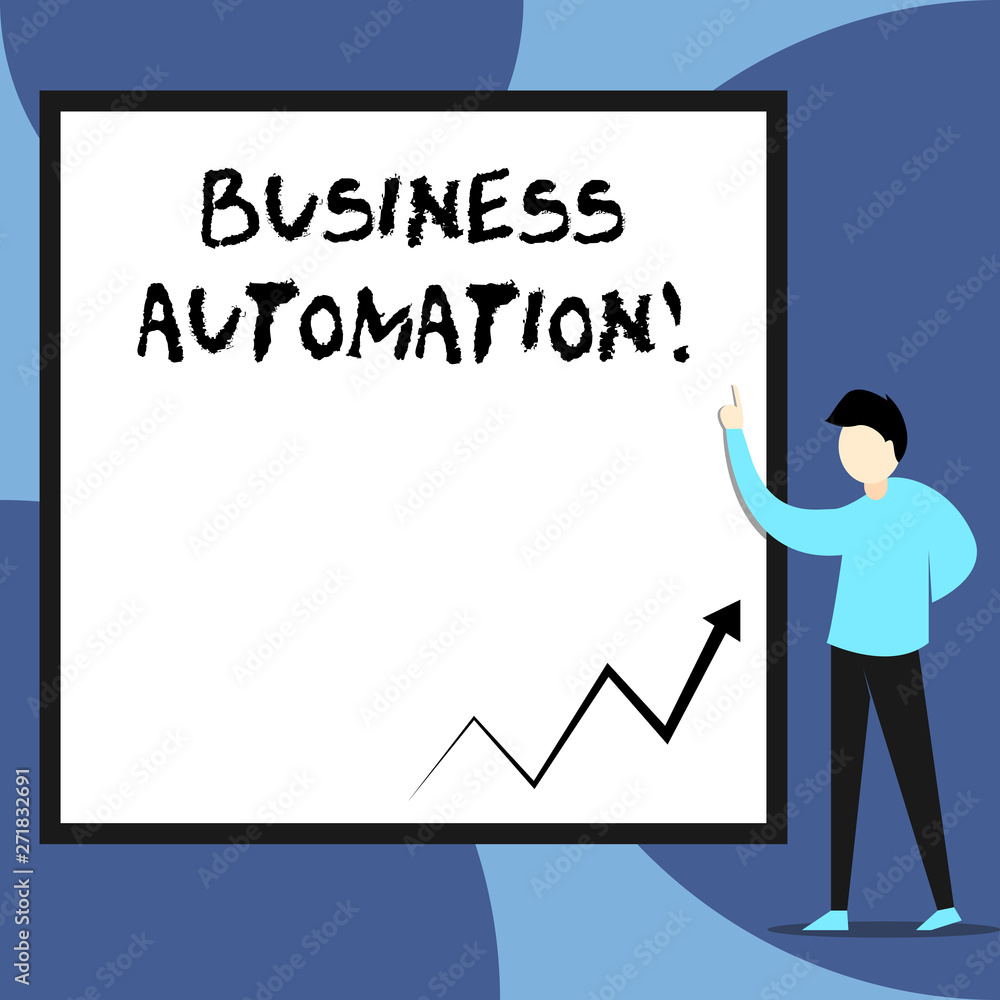 Poster word writing text business automation. business photo showcasing for digital transformation streamli