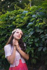 young woman in the park