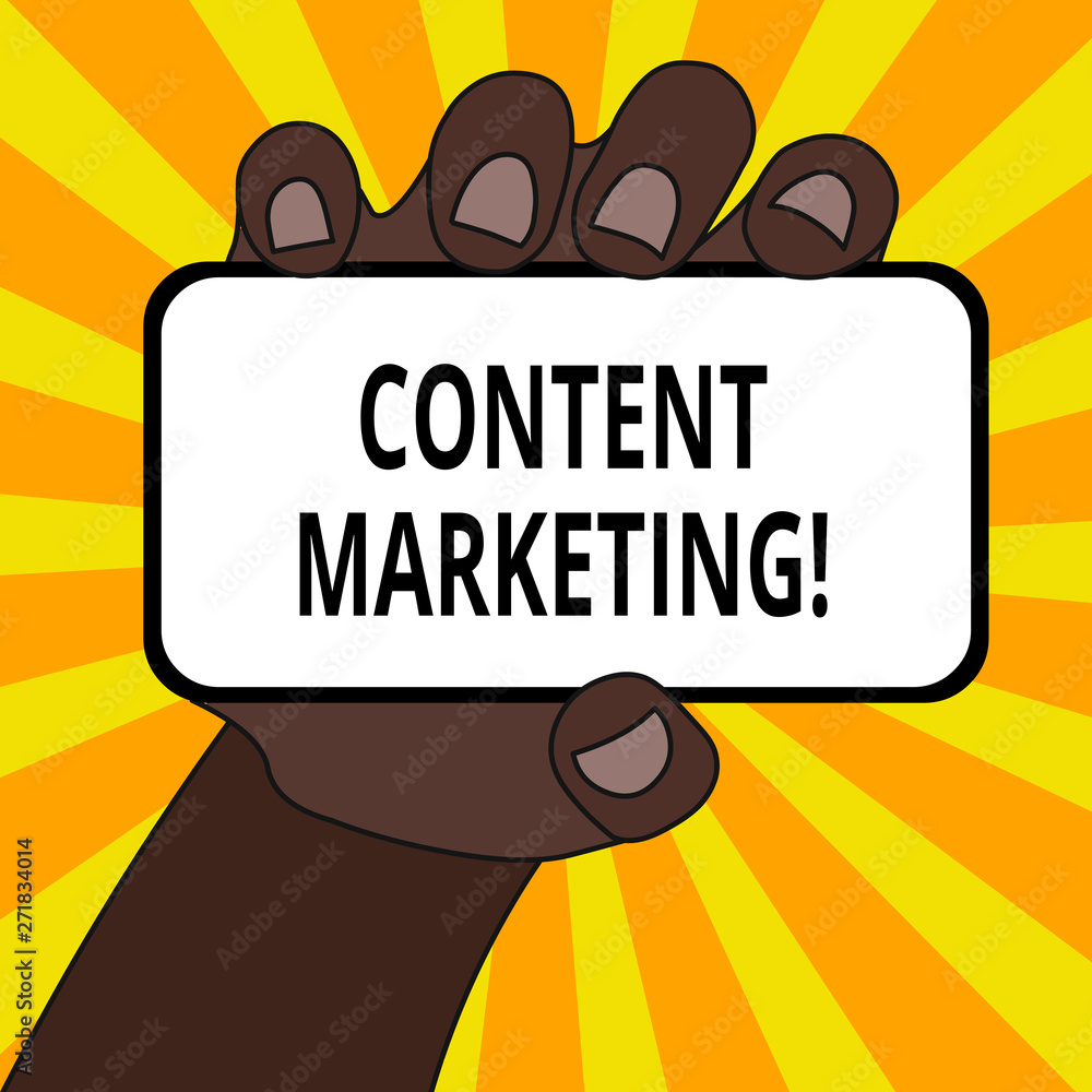 Poster word writing text content marketing. business photo showcasing involves the creation and sharing of 