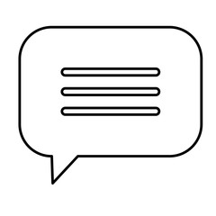 speech bubble message isolated icon