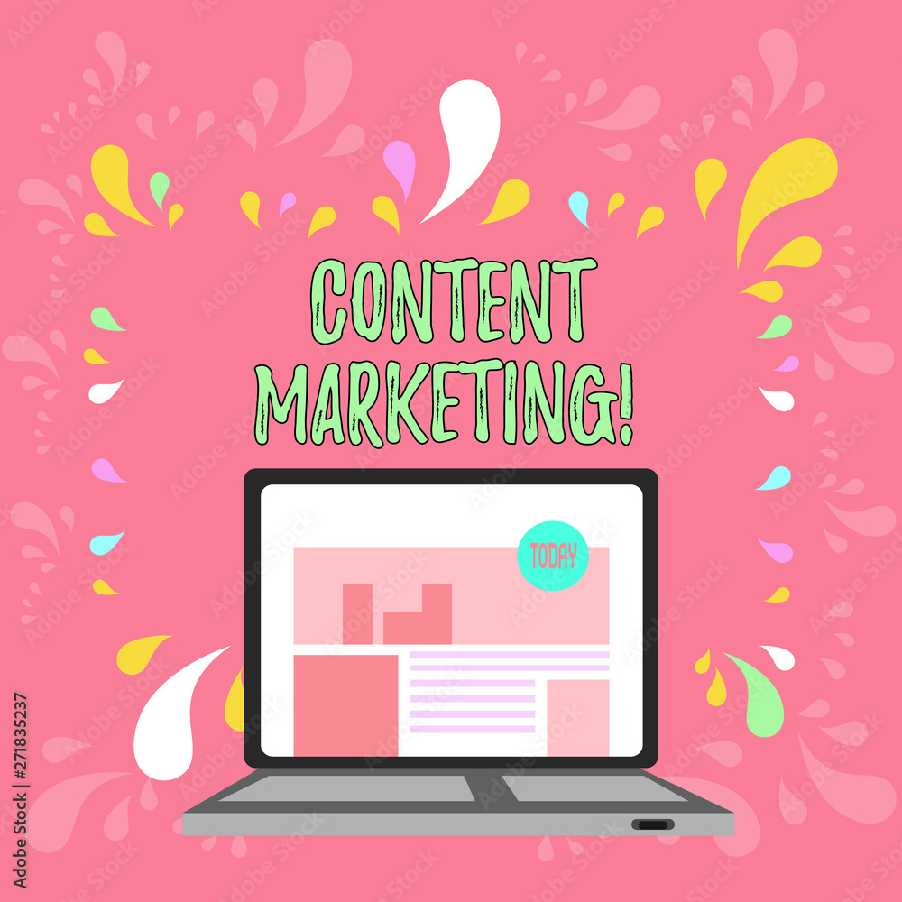 Poster conceptual hand writing showing content marketing. concept meaning involves the creation and sharing