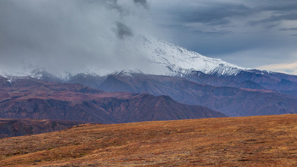 Mount Ostry Tolbachik, the highest point of volcanic complex on the Kamchatka, Russia.