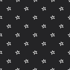 Cute and fun kids seamless pattern with stars. Vector illustration