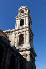 The tower of the Church of Saint-Sulpice. Paris