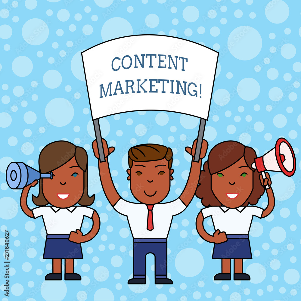 Aufkleber writing note showing content marketing. business concept for involves the creation and sharing of on