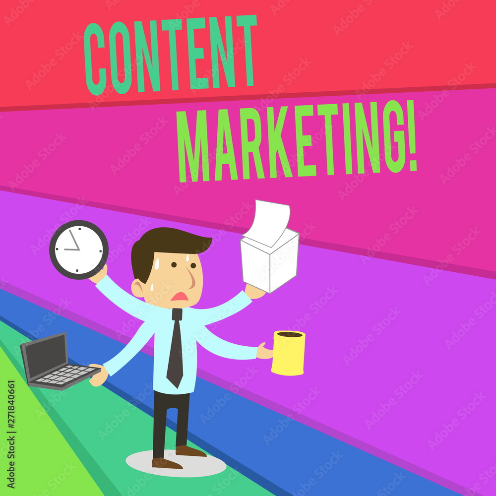 Poster handwriting text writing content marketing. conceptual photo involves the creation and sharing of on